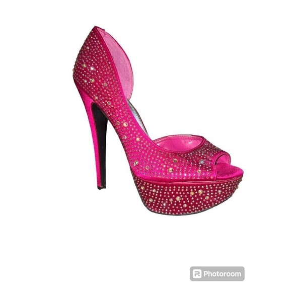 Bakers Show Stopper Pink‎ Heels Sparkle 7M Party - Picture 1 of 7